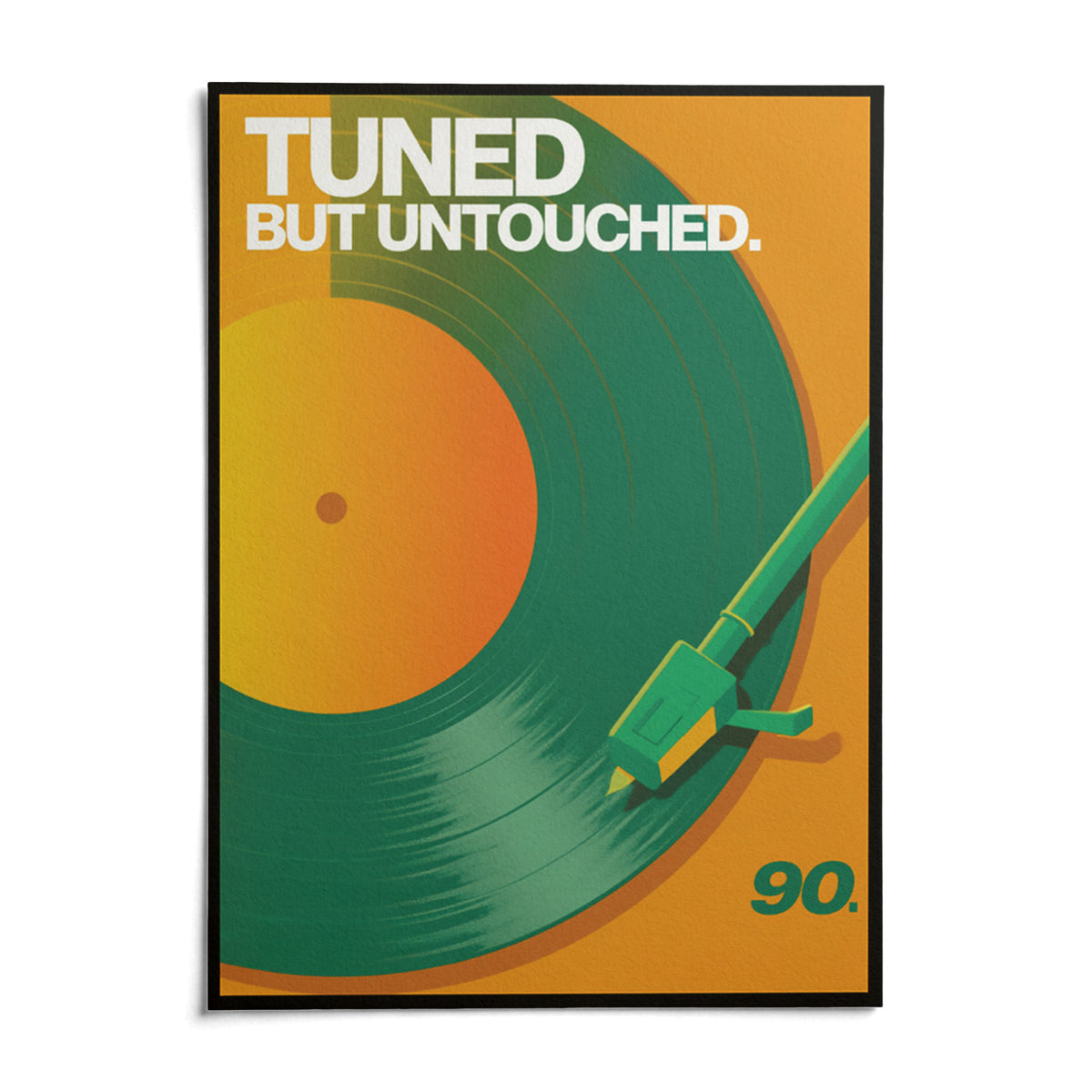 Vinyl Record Art Print, shown as an unframed paper print on a plain white background