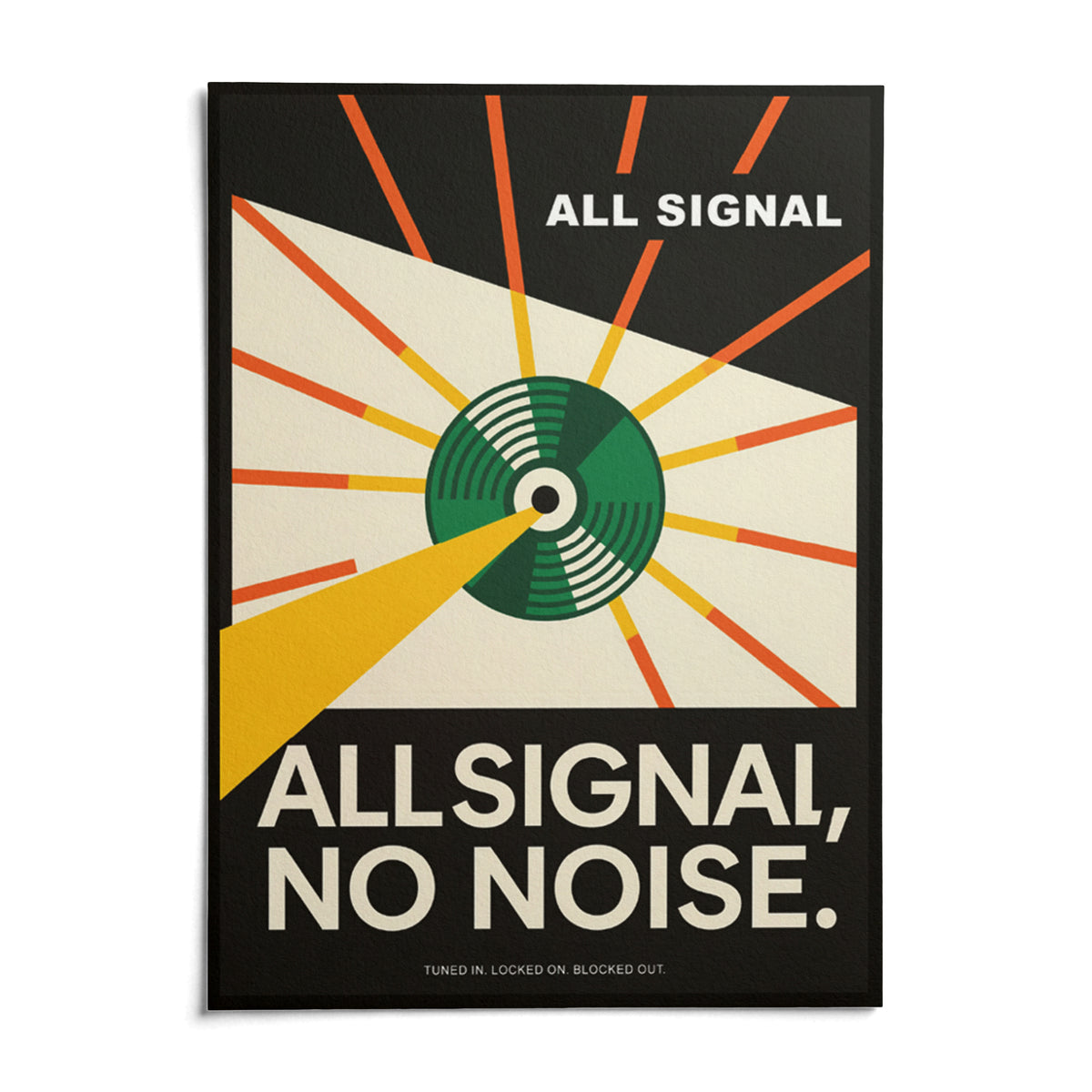 Vinyl Record Poster, shown as an unframed paper print on a plain white background