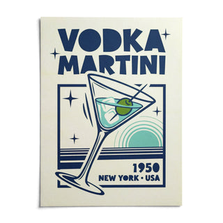 Vodka Martini Poster, shown as an unframed paper print on a plain white background