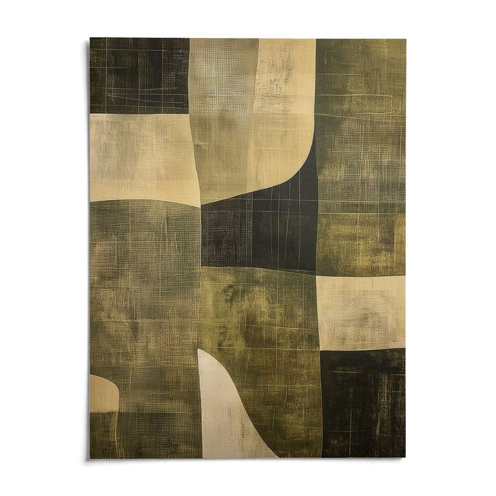 Wabi Sabi Green, shown as an unframed paper print on a plain white background