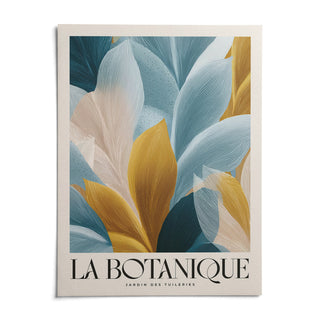 Wall Art Blue and Gold, shown as an unframed paper print on a plain white background