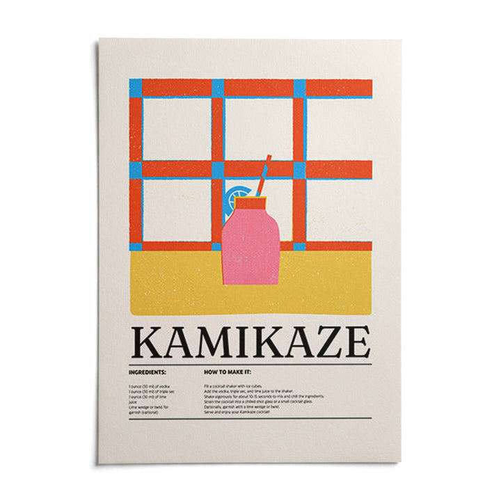 Wall Art Drink, shown as an unframed paper print on a plain white background