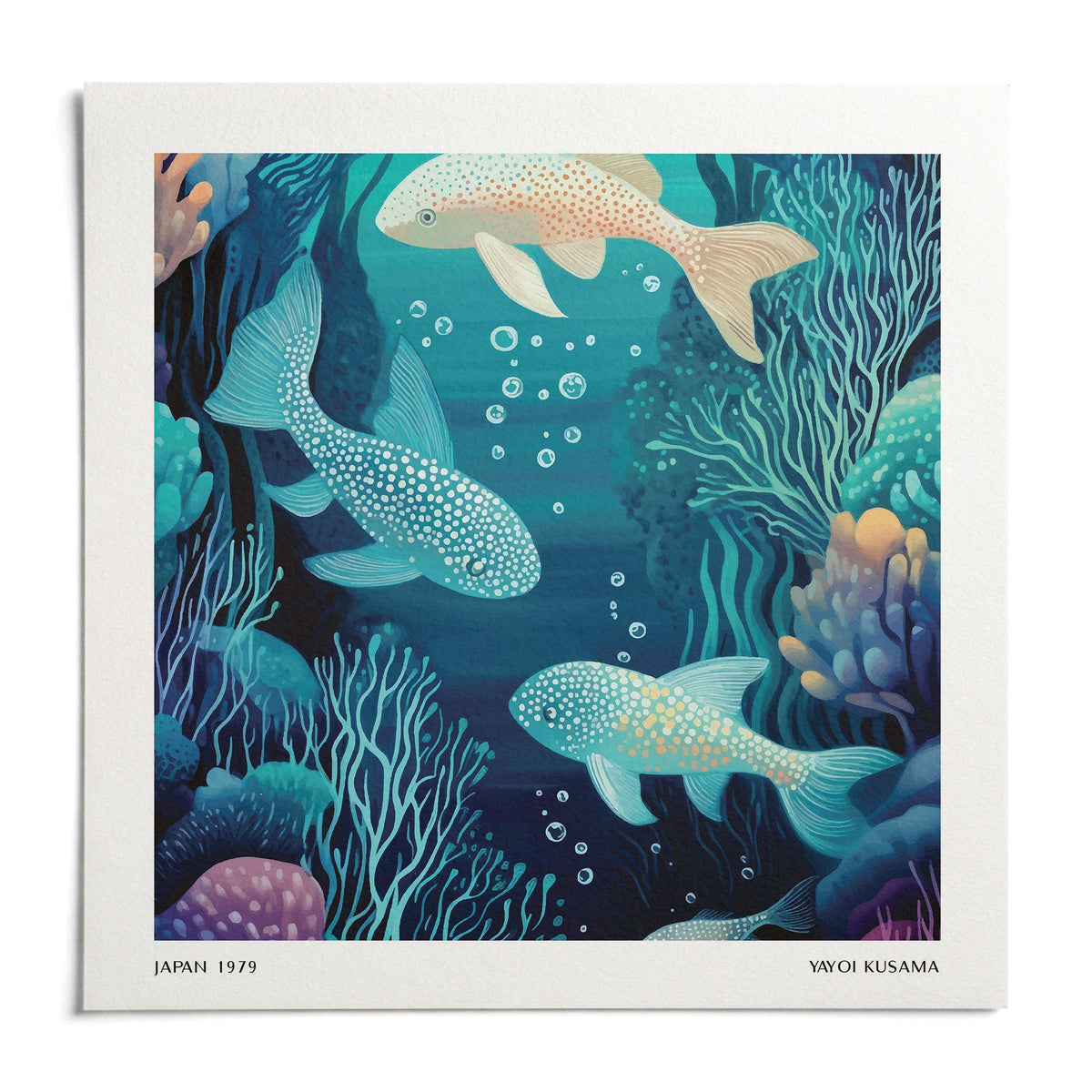 Wall Art Fish, shown as an unframed paper print on a plain white background