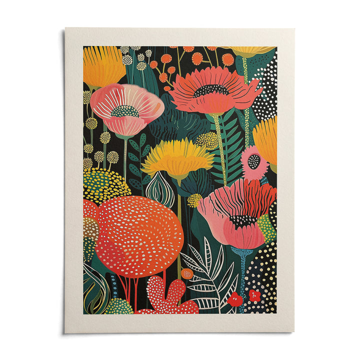 Wall Art Flower, shown as an unframed paper print on a plain white background