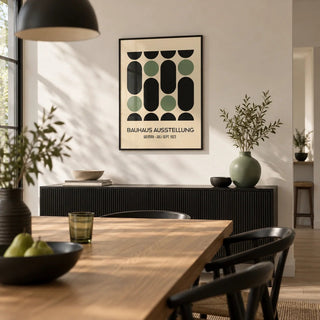 Wall Art for Office, framed on the wall of a modern dining room