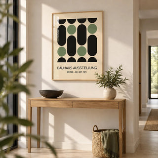 Wall Art for Office, framed on the wall of a modern hallway