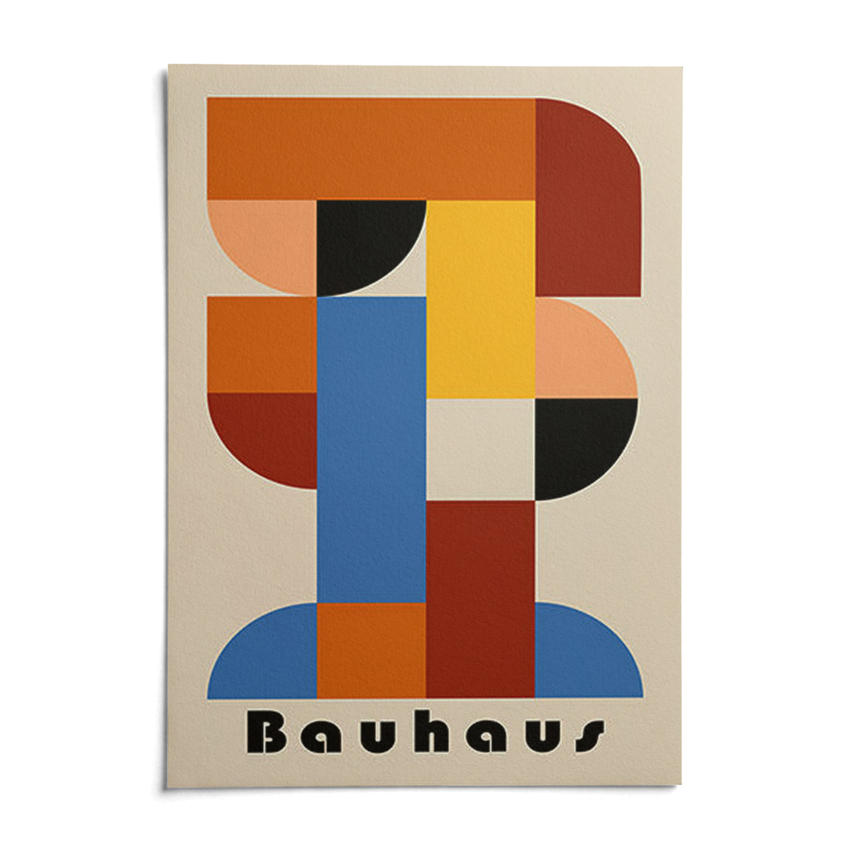 Wall Art Geometric Shapes, shown as an unframed paper print on a plain white background