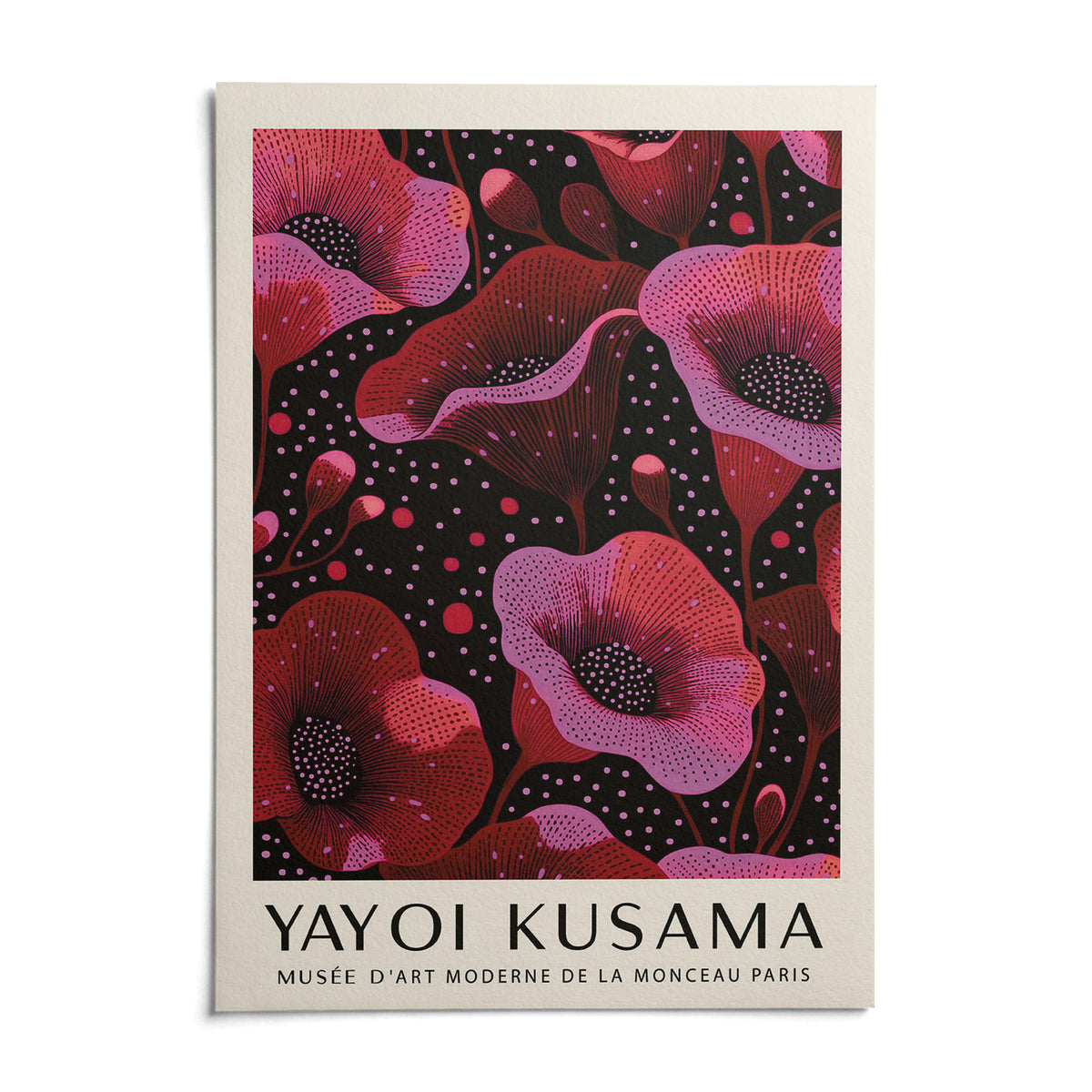 Wall Art in Pink, shown as an unframed paper print on a plain white background