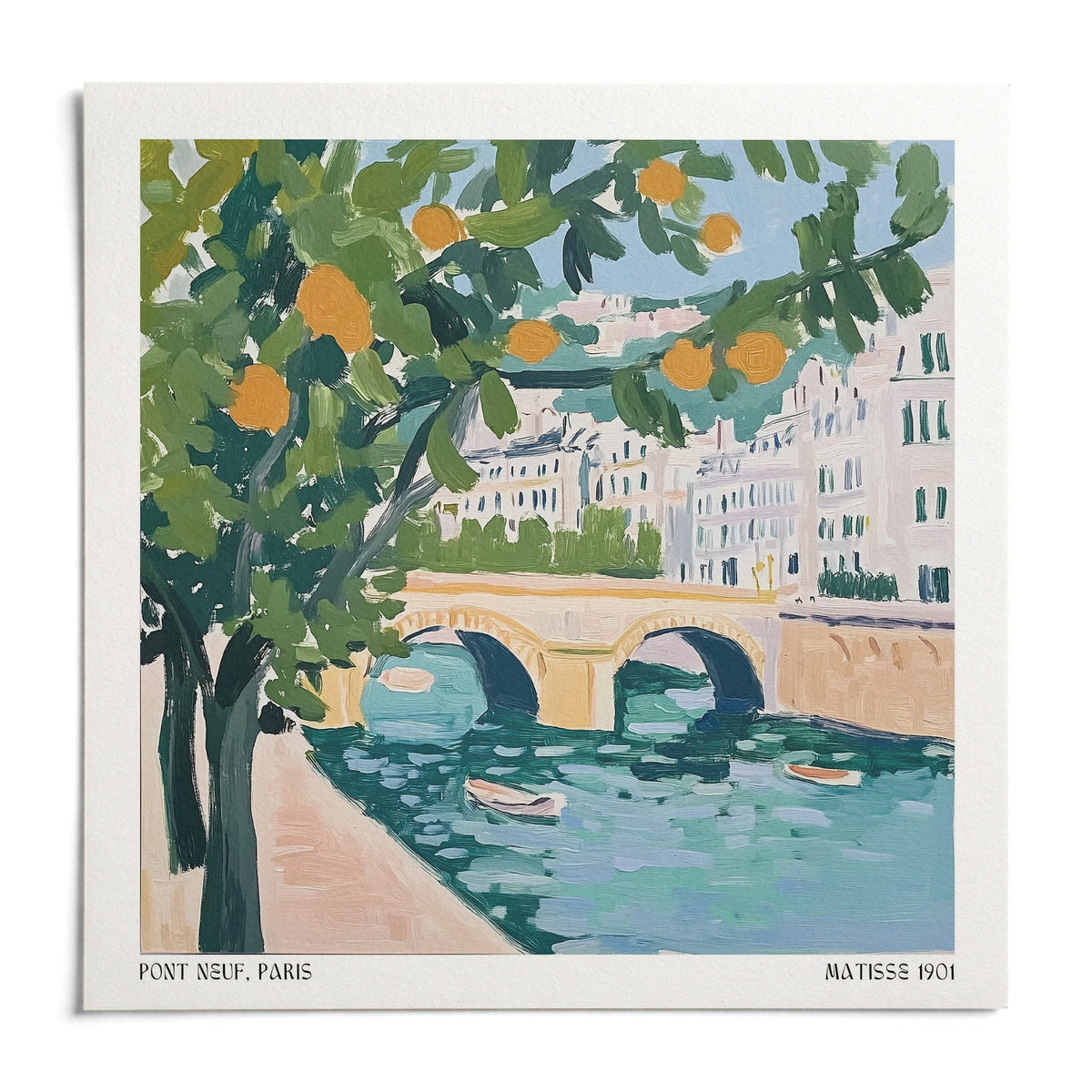 Wall Art of Paris, shown as an unframed paper print on a plain white background