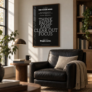 Wall Art Quotes for Home, framed on the wall of a quiet library corner in a living room