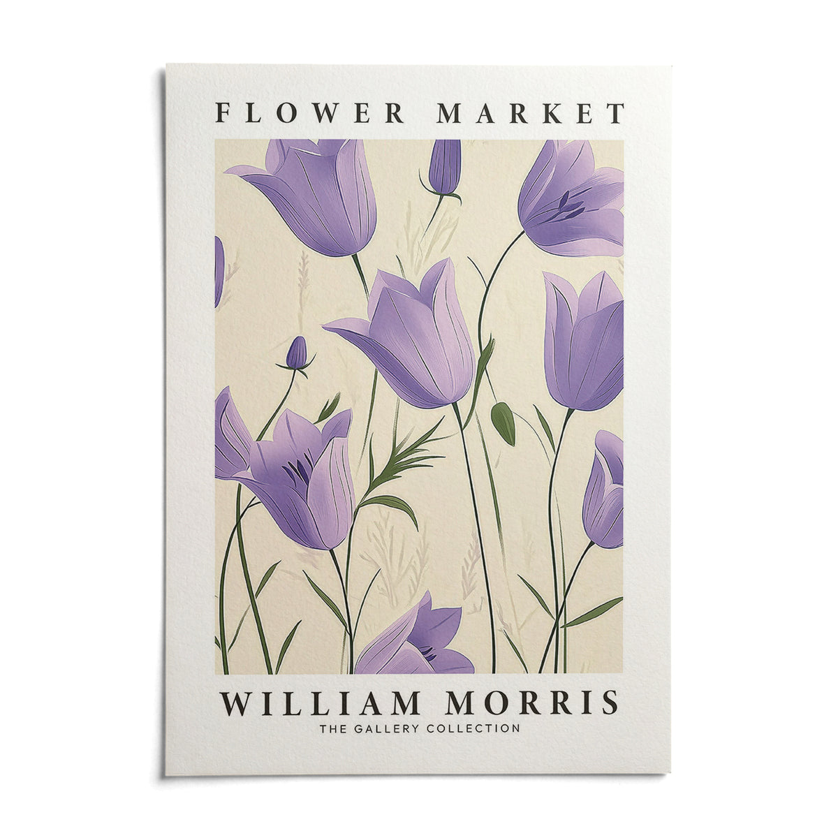 Wall Art Tulips, shown as an unframed paper print on a plain white background