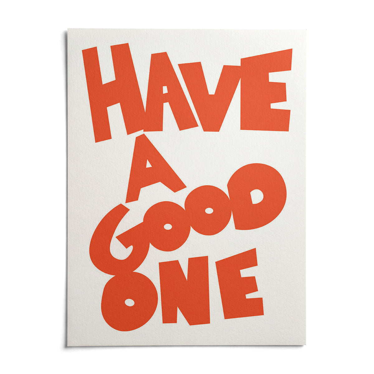 Wall Art Typography, shown as an unframed paper print on a plain white background