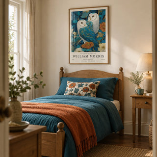 Wall Art Unique, framed on the wall of a cosy single guest bedroom in a period home with a cream wall