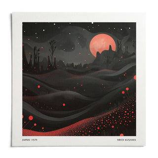 Wall Moon Art, shown as an unframed paper print on a plain white background