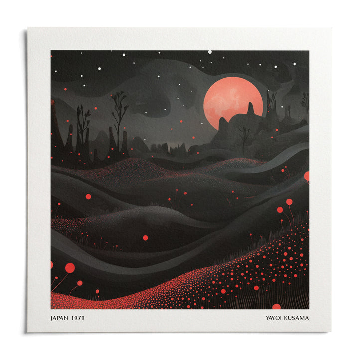 Wall Moon Art, shown as an unframed paper print on a plain white background