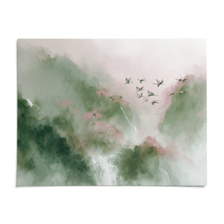 Watercolor Bird Print, shown as an unframed paper print on a plain white background