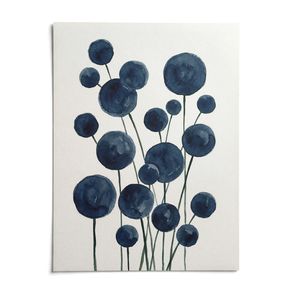 Watercolor Flower Print, shown as an unframed paper print on a plain white background