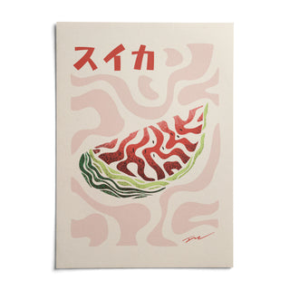 Watermelon Print, shown as an unframed paper print on a plain white background