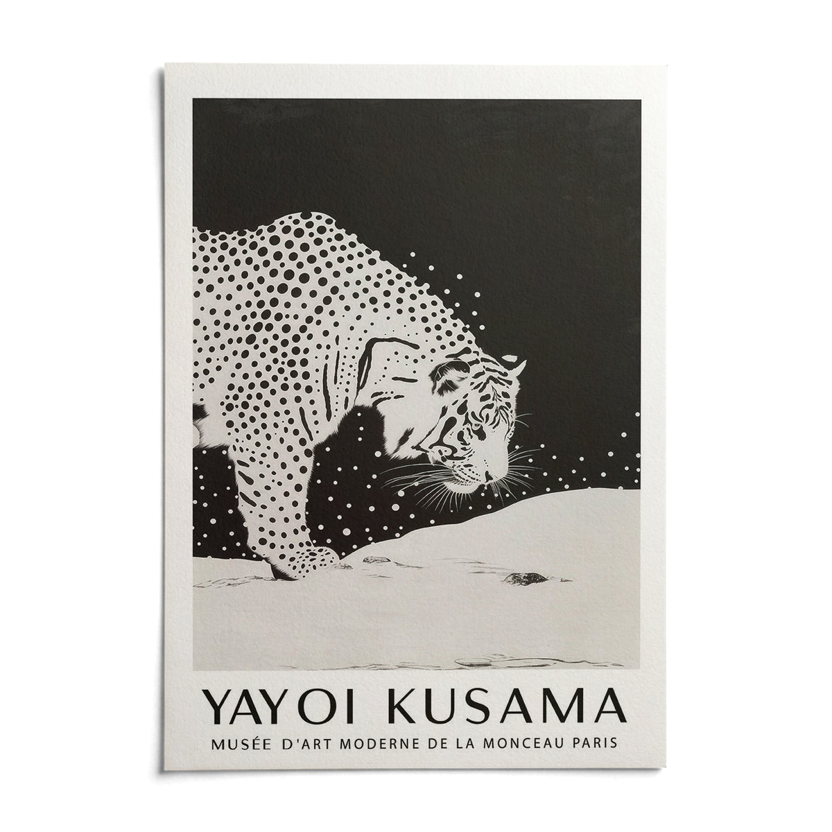 White Tiger Wall Art, shown as an unframed paper print on a plain white background