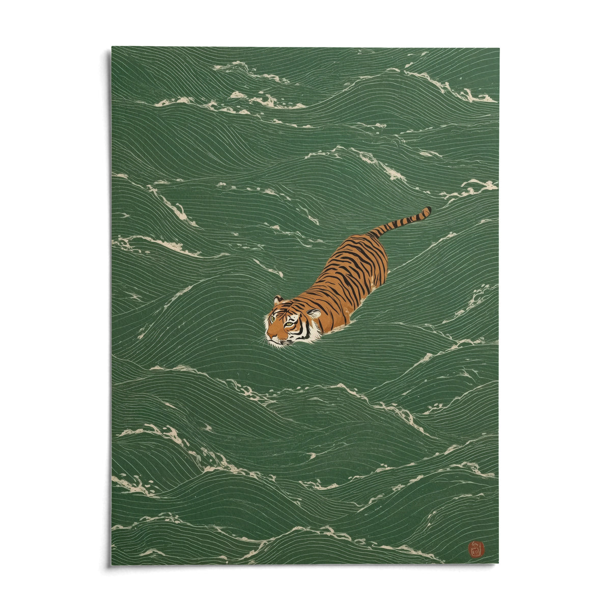 Wildlife Wall Decor, shown as an unframed paper print on a plain white background