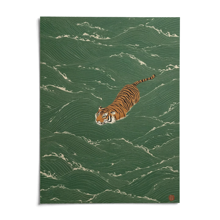 Wildlife Wall Decor, shown as an unframed paper print on a plain white background