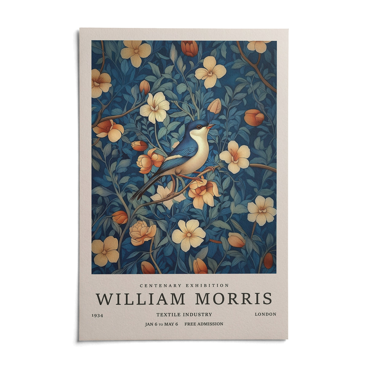 William Morris Art Print, shown as an unframed paper print on a plain white background