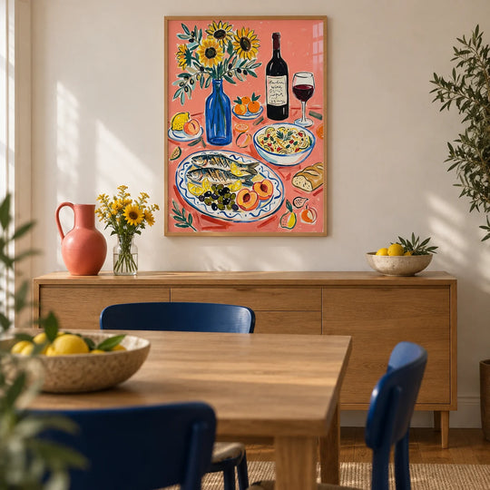 Wine Seafood Print