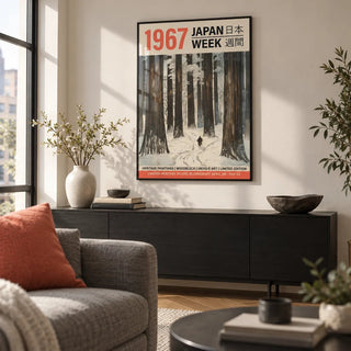 Winter Art Prints, framed on the wall of a modern living room in a city flat