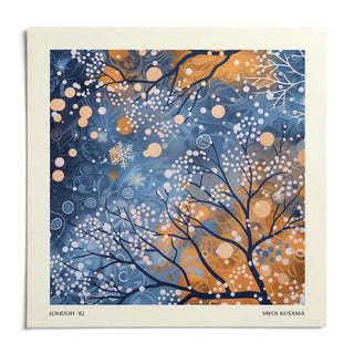 Winter Scene Wall Art, shown as an unframed paper print on a plain white background