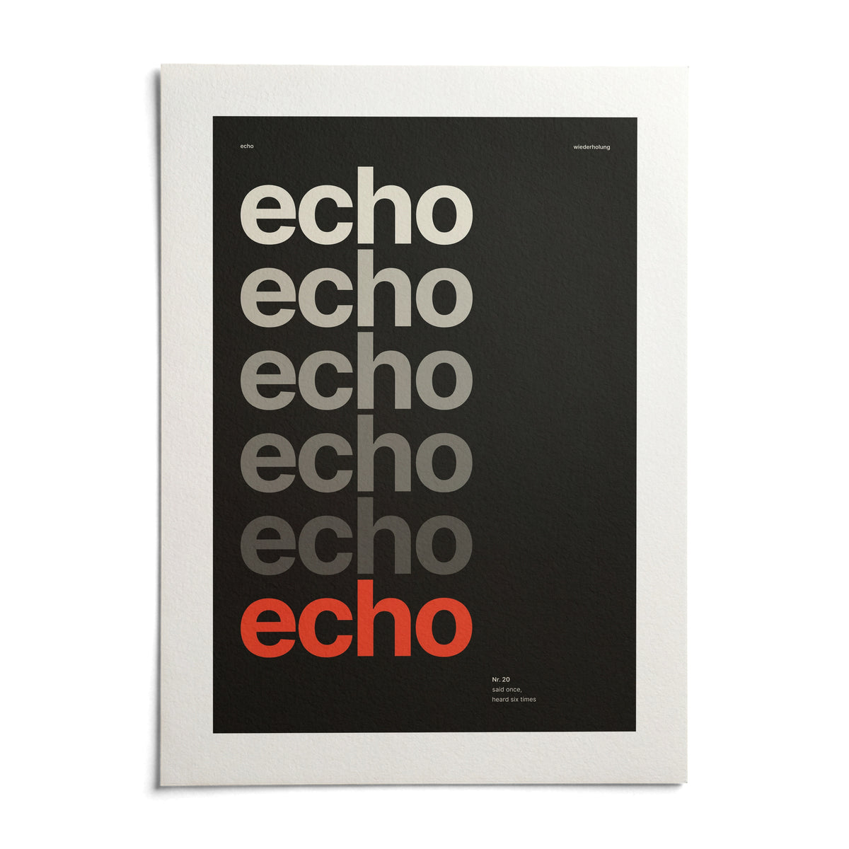 Word Poster, shown as an unframed paper print on a plain white background
