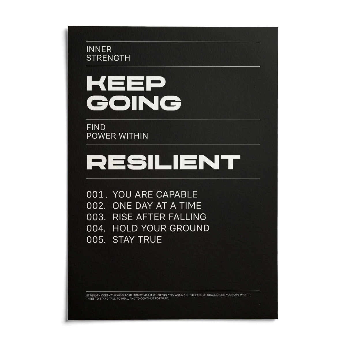 Work Hard Wall Art, shown as an unframed paper print on a plain white background