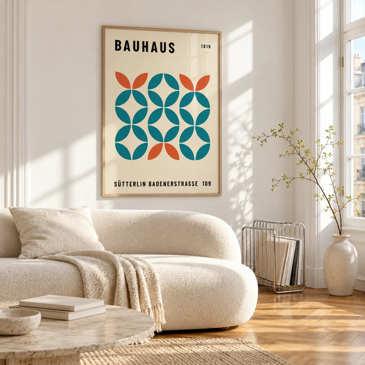 Work Office Wall Art, framed on the wall of a bright living room corner
