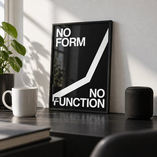 Workout Room Wall Art, a small A4 framed print leaning on a black desk
