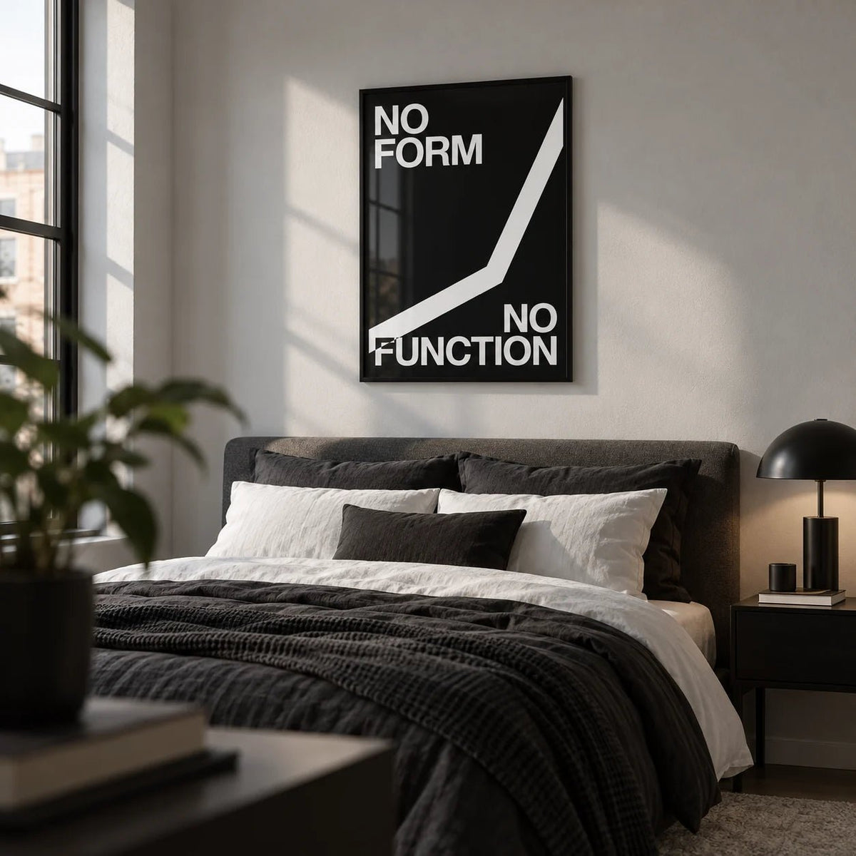 Workout Room Wall Art, framed on the wall of a stylish young man's bedroom