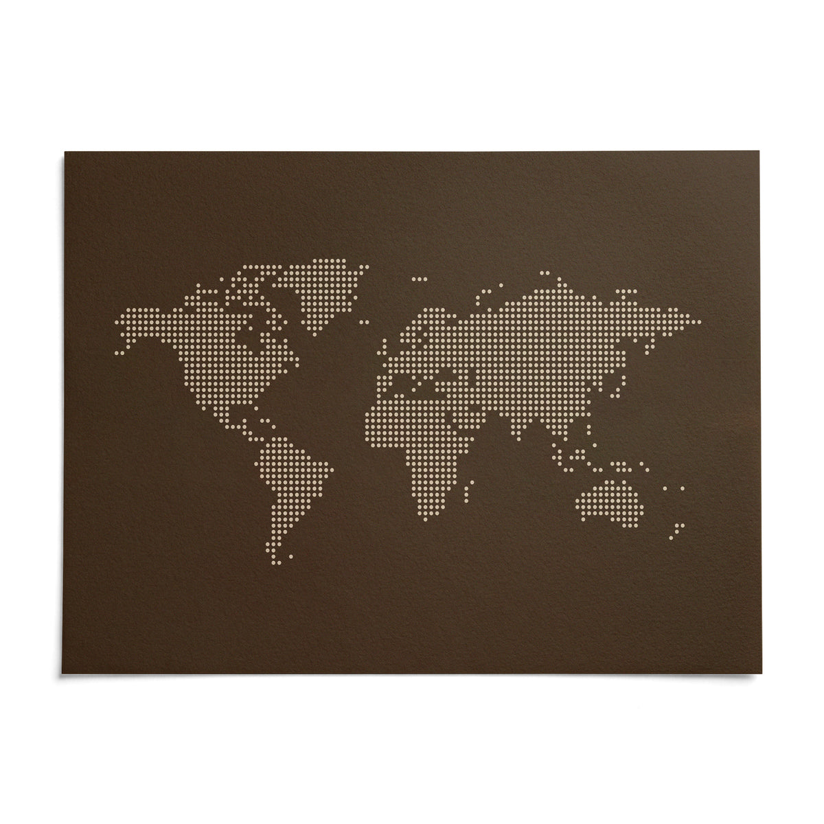 World Map Poster, shown as an unframed paper print on a plain white background