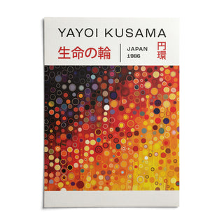 Yayoi Kusama Circles, shown as an unframed paper print on a plain white background