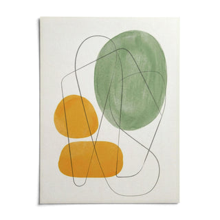 Yellow And Green Print, shown as an unframed paper print on a plain white background