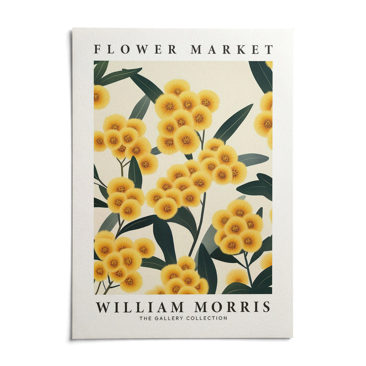 Yellow Flower Wall Art, shown as an unframed paper print on a plain white background