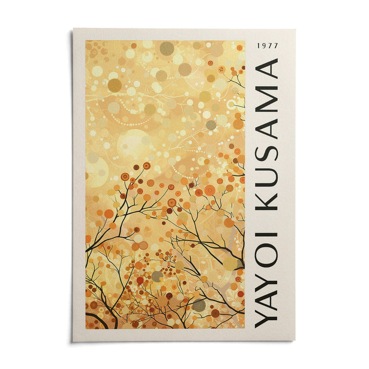 Yellow Nature Art, shown as an unframed paper print on a plain white background