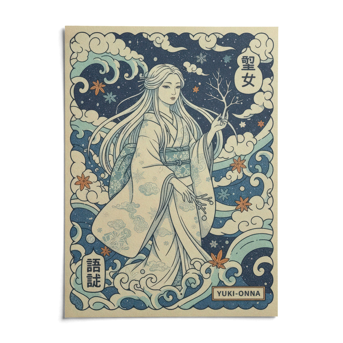 Yuki Onna Art, shown as an unframed paper print on a plain white background