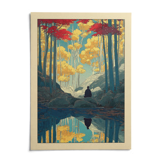 Zen Forest Art Print, shown as an unframed paper print on a plain white background