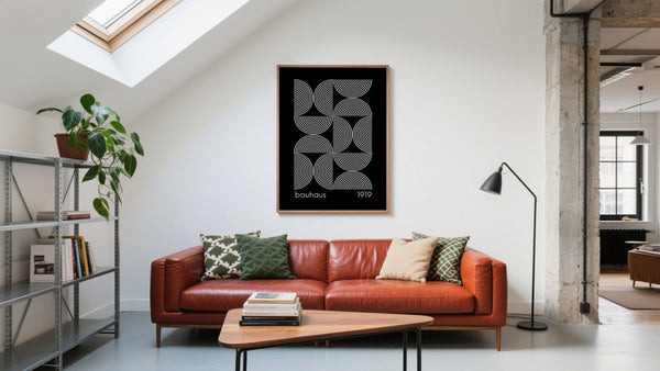 Grande décoration murale en noir et blanc pour salon