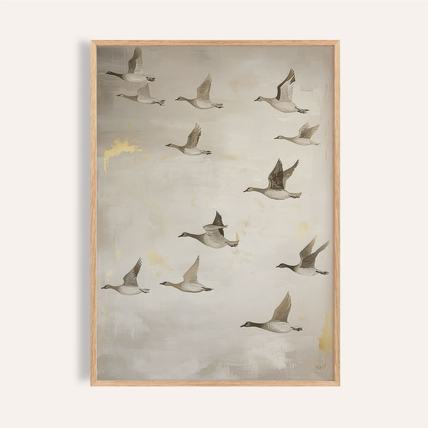 Œuvre d'art orientale représentant d'élégantes illustrations de grues japonaises