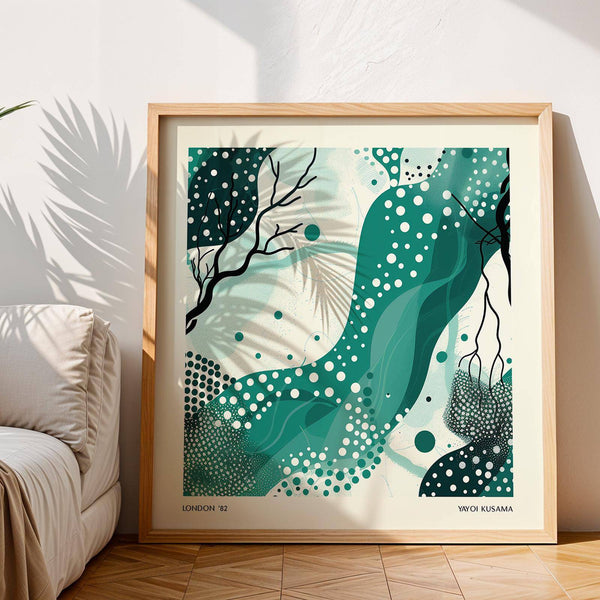 Décoration murale inspirée de la nature, mêlant paysages abstraits et tons doux