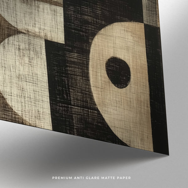 Gros plan sur les tirages artistiques Wabi Sabi sur papier mat