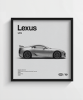 Impression artistique Lexus aux tons noir et blanc pour décorer votre couloir