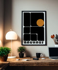 Framed poster of Bauhaus-inspired office artwork prints