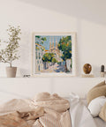 Paysage urbain pictural de Barcelone présenté dans notre collection Travel Wall Art.