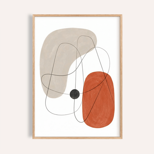 Poster mural abstrait avec du vert, du jaune et du noir pour décorer le mur de votre salon