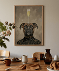 Affiche Boxer Dog Print pour entrée, mélange noir, marron et beige